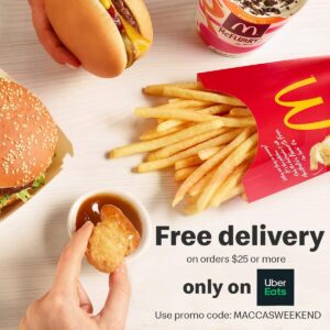 DEAL: McDonald's - Free Delivery on Orders over $25 via Uber Eats (17-19 April 2020) 28 DEAL: McDonald's - Free Delivery on Orders over $25 via Uber Eats (17-19 April 2020) 2
