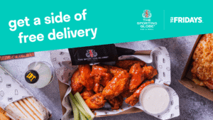 DEAL: Deliveroo - Free Delivery at TGI Fridays & The Sporting Globe 1