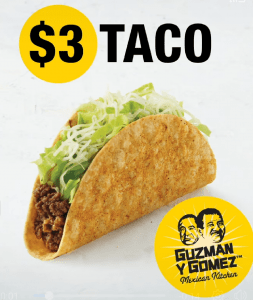 DEAL: Guzman Y Gomez - $3 Taco 3