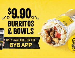 DEAL: Guzman Y Gomez - $9.90 Burritos and Bowls now App Only 5