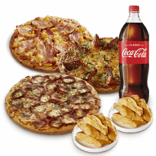 DEAL: Pizza Capers - 3 Large Traditional Pizzas, 2 Calzones and 1.25L Drink $45 + More Deals 7