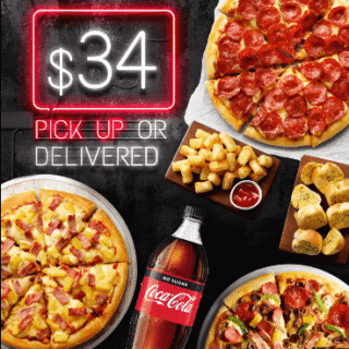 DEAL: Pizza Hut - 3 Large Pizzas + 3 Sides $34 Delivered, Free Garlic Bread with Pizza Purchase & More 9