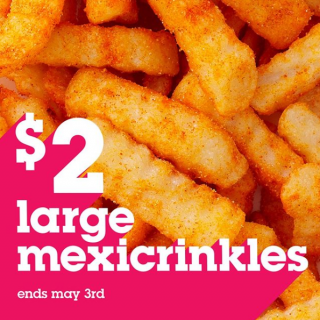 DEAL: Salsa's - $2 Large Mexicrinkles (until 3 May 2020) 7