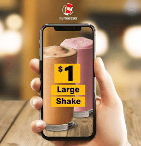 DEAL: McDonald's - $1 Large Shake with mymacca's app (until 29 May 2020) 3