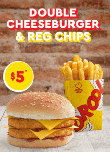 DEAL: Chicken Treat - $5 Double Cheeseburger + Regular Chips 3