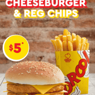 DEAL: Chicken Treat - $5 Double Cheeseburger + Regular Chips 3