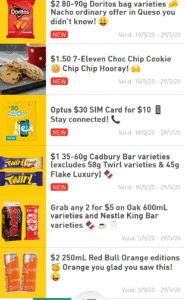 DEAL: 7-Eleven App Deals valid until 29 May 2020 ($2 Doritos/Red Bull, $1.50 Cookie, $1 Cadbury Bar & more) 2
