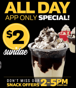 DEAL: Carl's Jr App - $2 Sundae, $2 Cheeseburger (2-5pm), $1 Small Fries (2-5pm) 7