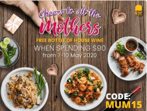 DEAL: Chat Thai - 15% off Click & Collect + Free Bottle of House Wine with $90 Spend (until 10 May 2020) 4