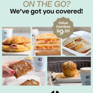 DEAL: The Coffee Club - $9.50 Grab & Go Combos before 11am 8