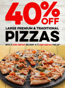 DEAL: Domino's - 40% off Large Traditional & Premium Pizzas (1 May 2020) 1