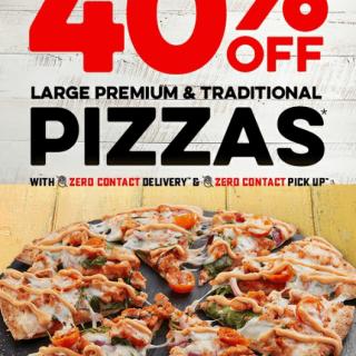 DEAL: Domino's - 40% off Large Traditional & Premium Pizzas at Selected Stores (19 May 2021) 5