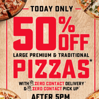 DEAL: Domino's - 50% off Large Traditional & Premium Pizzas after 5pm (6 May 2020) 4