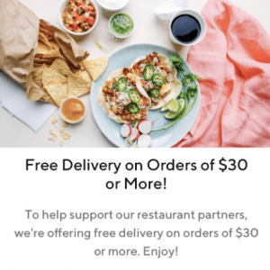 DEAL: DoorDash - Free Delivery on Orders of $30 or More 8