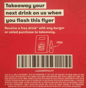 DEAL: Grill'd - Free Drink (Beer, Soft Drink or Water) with Burger or Salad Purchase to Takeaway (until 30 June 2020) 1