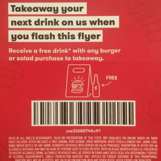 DEAL: Grill'd - Free Drink (Beer, Soft Drink or Water) with Burger or Salad Purchase to Takeaway (until 30 June 2020) 7
