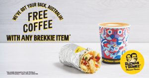 DEAL: Guzman Y Gomez - Free Coffee, Hot Chocolate or Tea with Any Breakfast Item (5-19 May 2020) 3
