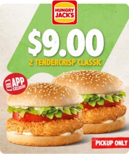 DEAL: Hungry Jack's App - 2 TenderCrisp Classic for $9 (until 15 June 2020) 1