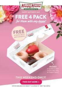 DEAL: Krispy Kreme - Free Limited Edition 4 Pack with Any Dozen Purchased (9-10 May 2020) 3