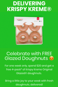 DEAL: Krispy Kreme - Free 4 Pack Original Glazed Doughnuts with $20 Spend via Menulog (until 24 May 2020) 11