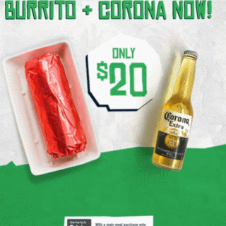 DEAL: Mad Mex - $20 Burrito & Corona + Free Delivery with No Minimum Spend via Menulog 9
