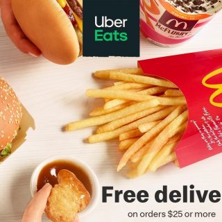 DEAL: McDonald's - Free Delivery on Orders over $25 via Uber Eats (8-10 May 2020) 1