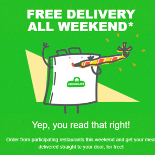 DEAL: Menulog - Free Delivery at Participating Restaurants All Weekend 5