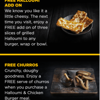 DEAL: Oporto Flame Rewards - Free 6 Churros with Halloumi & Chicken Burger Meal Purchase / Free Halloumi Add On 9