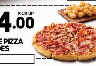 DEAL: Pizza Hut - 1 Large Pizza + 2 Sides $14 Pickup, 2 Large Pizzas + 2 Sides $24.80 Pickup/$29.95 Delivered 8