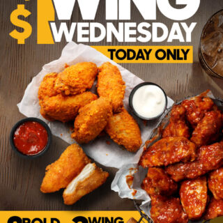 DEAL: Pizza Hut - $1 Wings Wednesday, 2 Pizzas + 2 Sides $24.80 Pickup, 3 Pizzas + 3 Sides $34 Delivered 7
