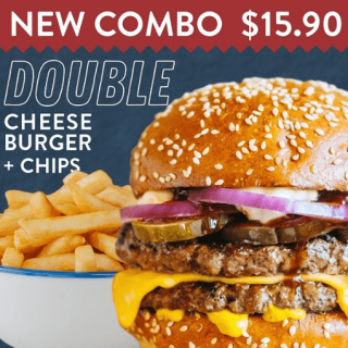 DEAL: Ribs & Burgers - $15.90 Double Cheeseburger and Chips 10