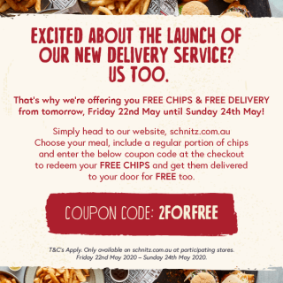 DEAL: Schnitz - Free Regular Chips with Meal & Free Delivery via Schnitz Website (until 24 May 2020) 5