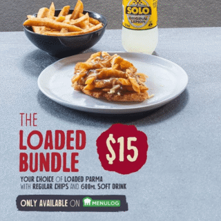 DEAL: Schnitz - $15 Loaded Bundle via Menulog (Loaded Parma, Chips & 600ml Drink) 3