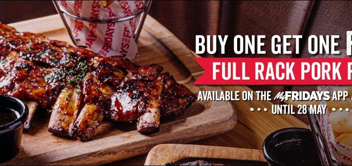 DEAL: TGI Fridays - Buy One Get One Free Full Rack Pork Ribs via MyFridays App and Uber Eats (until 28 May 2020) 3