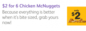 DEAL: McDonald's 6 Nuggets for $2 with mymacca's app (until 23 June 2020) 1