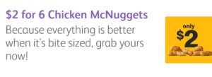 DEAL: McDonald's 6 Nuggets for $2 with mymacca's app (until 22 May 2020) 1