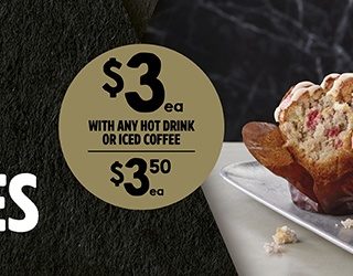 DEAL: 7-Eleven – $3 Topped Muffin or Cake Slice with Hot Drink or Ice Coffee Purchase 4