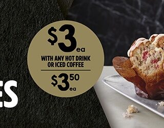 DEAL: 7-Eleven – $3 Topped Muffin or Cake Slice with Hot Drink or Ice Coffee Purchase 10