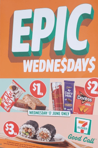 DEAL: 7-Eleven Epic Wednesdays - $3 Sushi, $2 Doritos/Cadbury Block/Red Bull, $1 Kit Kat/Banana Bread (17 June 2020) 5