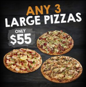 DEAL: Pizza Capers - Any 3 Large Pizzas $55 + More Deals 3