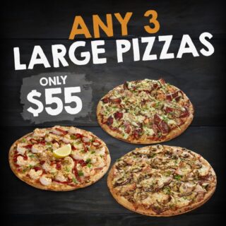 DEAL: Pizza Capers - Any 3 Large Pizzas $55 + More Deals 6