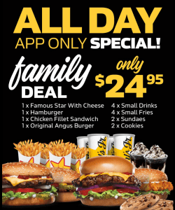 DEAL: Carl's Jr - $24.95 Family Deal, $3 for 6 Star Nuggets with MyCarl's App 9