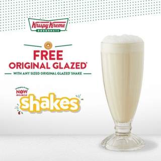 DEAL: Krispy Kreme South Australia - Free Original Glazed Doughnut with Original Glazed Shake Purchase 6