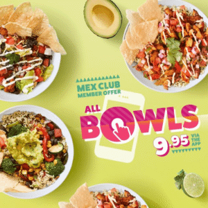 DEAL: Salsa's - All Bowls $9.95 via App 2 DEAL: Salsa's - All Bowls $9.95 via App 2