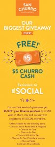 DEAL: San Churro - Free $5 Churros Cash - $5 off Churros Purchase over $10 (29 June-5 July 2020) 4