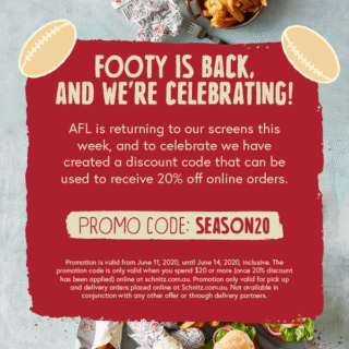 DEAL: Schnitz - 20% off Orders over $25 via Website (until 14 June 2020) 2