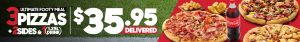 DEAL: Pizza Hut - 3 Pizzas + 2 Sides + 1.25L Drink $35.95 Delivered, $1 Wings Week & More 3