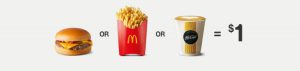 DEAL: McDonald's - $1 Cheeseburger, Large Fries or Small Coffee for St. George Cardholders with mymacca's App 3