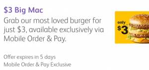 DEAL: McDonald's - $3 Big Mac with mymacca's app (until 18 July 2020) 3