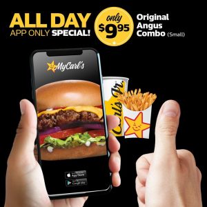 DEAL: Carl's Jr App - $6.95 Western Bacon Cheeseburger Combo, $3 Double Cheeseburger (2-5pm), $5 for 5 Tenders (2-5pm) 10